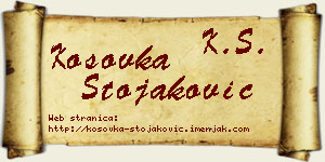 Kosovka Stojaković vizit kartica